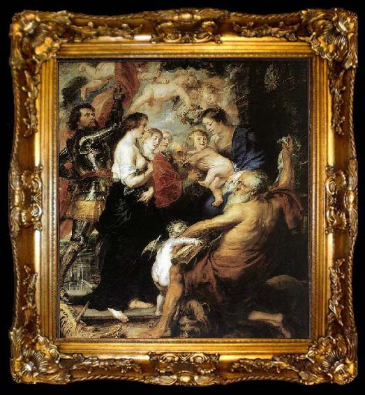 framed  Peter Paul Rubens Our Lady with the Saints, ta009-2